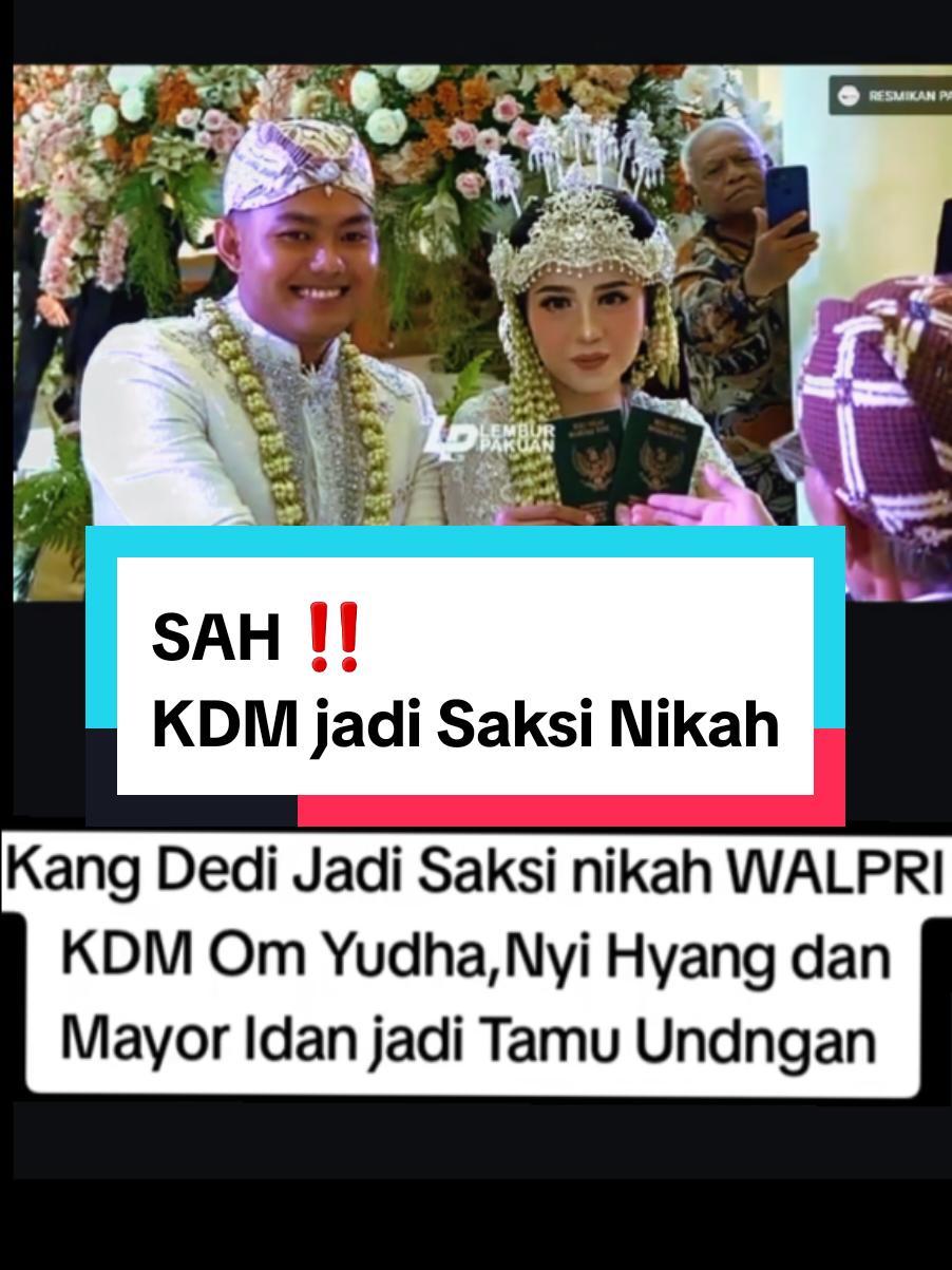 kang dedi mulyadi jadi saksi nikah om Yudha, nyi hyang juga hadir. sc. : lembur pakuan channel #nihyang #kangdedimulyadi #dedimulyadi #nyihyangsukmaayu #nikah 