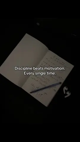 “Discipline beats motivation. Every single time.” #book #journaling #focus #discipline 