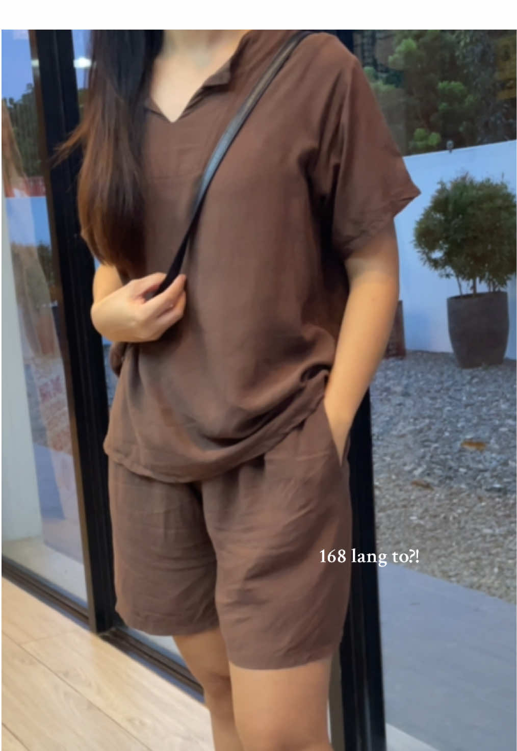 Comfy terno shorts perfect for your errands! #terno #ternooutfit #ternos #ternoset #ternoshort 