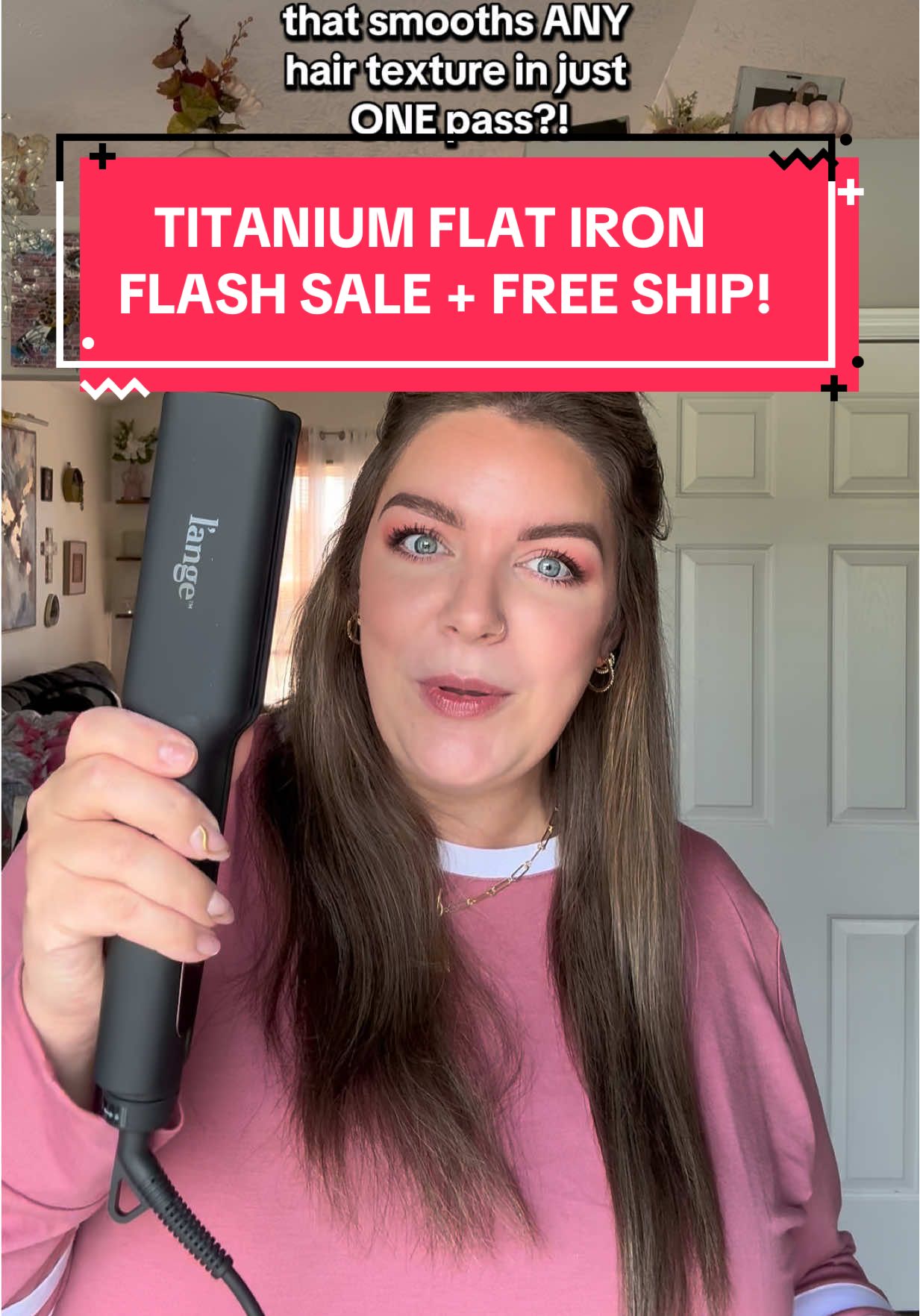 Plus check your coupons for any ADDITIONAL savings!! 🤯 @langehair #langehair #langehairtools #flatiron #thickhair #tiktokshopcreatorpicks 
