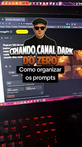 aqui uma forma que eu uso para organizar o material e deixar pronto os prompts para gerar as imagens #canaldark 