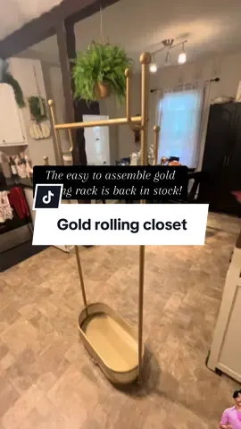 #goldclothingrack #rollingcloset #portablecloset