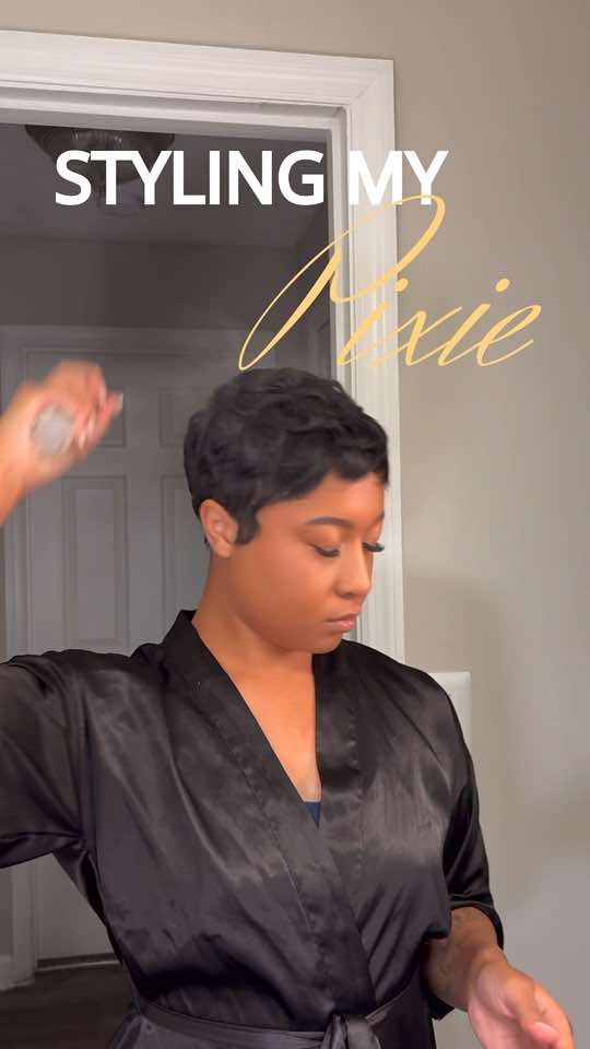 They claimed pixies are low maintenance, but they lied! Honestly, they’re still worth it. Here’s how I manage it! Once you master the styling, it becomes easier to maintain. Side note: I was catching up on #themorningshow.  #pixiecut #shorthaircut #grwmhairedition 