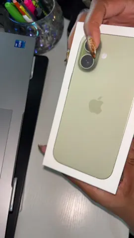 Omg the new iphone 17 sage green, my favorite color 🥰 #iphone17 