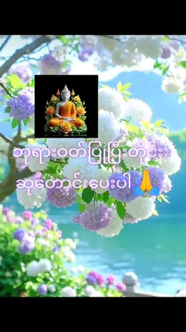 ဘုရားဝတ်ပြုပြီးတိုင်းဆုတောင်းစကားလေးတွေပါ အဆင်ပြေကြပါစေ☺#တရားအဆုံးအမခံယူကြမယ်🙏🙏🙏 #viraltiktok #fyp #foruu #buddha 