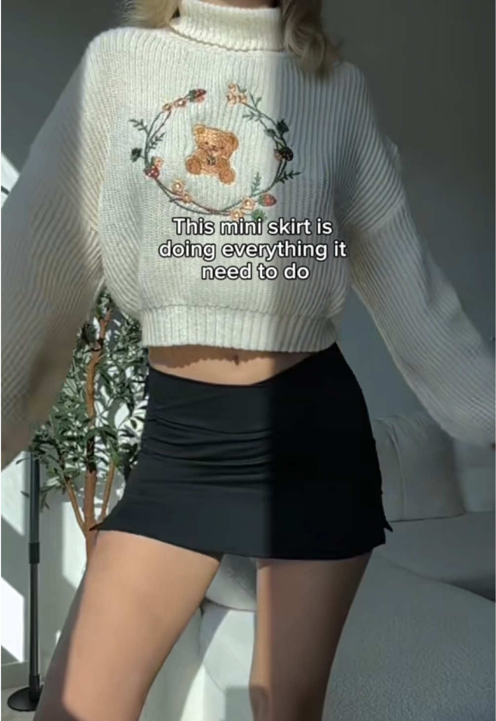 They never fit me. EVERRRR. I'm so happy this one does #miniskirt #fyp #blackskirt #tiktokshop #petite   