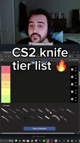 W list? Btw kukri would be A tier 🙏 #cs2 #cs2videos #nacs2 #cs2knife #cs2knifetierlist 