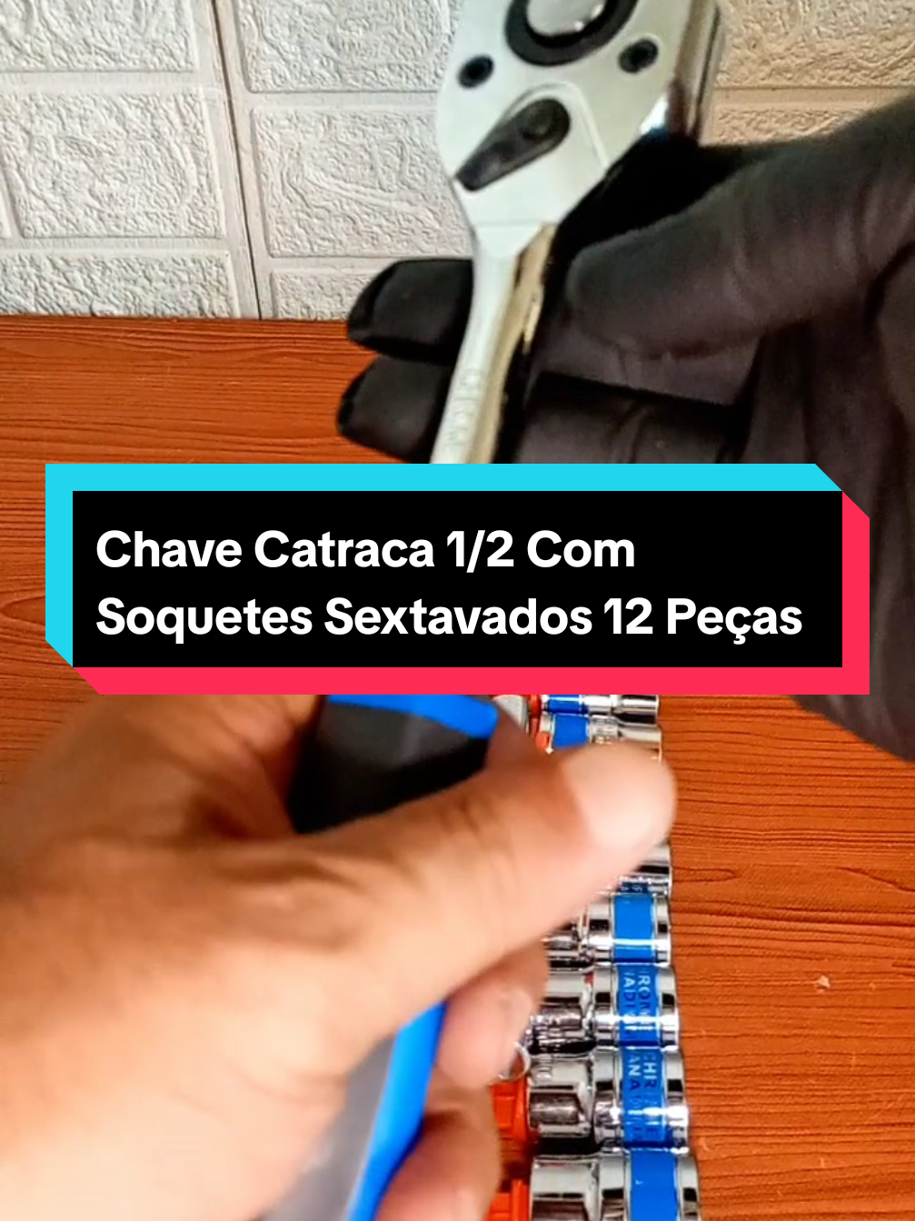 Chave Catraca 1/2 Com Soquetes Sextavados 12 Peças e Extensão, Aço Cromo Vanádio GARANTA A SUA AGORA #tiktokshopchegou #tiktokshop #blackfriday #chavecatraca #chavesoquete 