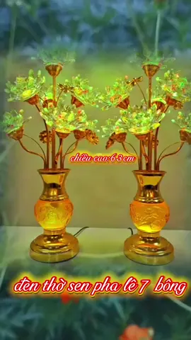 đèn thờ sen pha lê 7 bông cao cấp #phale #denthocung#phatphapnhiemmau @đèn thờ đẹp  #xuhuong 