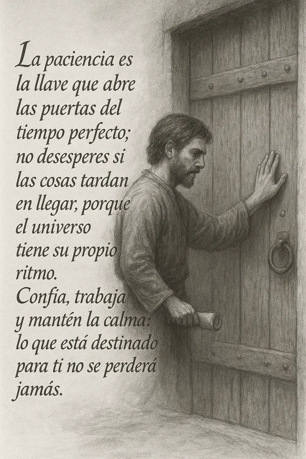 La pasiencia es la llave que abre puertas#tiempo #ritmo #universo #calma 