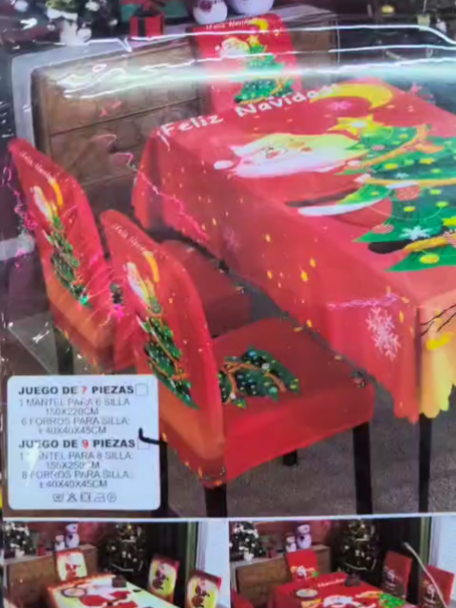🎄 ¡Ya llegaron! 🎅 **Juegos de Mantel + Forros para Sillas Navideños** ✨ Disponibles en **más de 6 modelos diferentes**, ideales para mesas de **8 sillas**. ¡Dale ese toque mágico y festivo a tu comedor esta Navidad! 🎁 📍Stock limitado — ¡Elige el tuyo antes que se agoten! 📲WhatsApp 990 138 297  📦envíos a nivel nacional 100% confiables  #forrosillas #navideño #navidad #merrychristmas #viral 