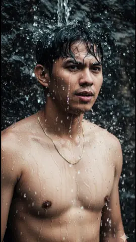 Gemini AI PROMPT: 1. Open Gemini App/Website 2. Upload Your Photo 3. Copy & Paste this prompt: A highly realistic portrait of a man on photo standing under falling water, close-up shot. His wet black hair sticks to his forehead, water droplets streaming down his face and shoulders. Bare upper body with smooth skin and a thin gold necklace around his neck. Dark background with dramatic lighting, cinematic style, sharp focus on face, water splashing naturally, moody atmosphere. #gemini #prompt #aesthetic #photography #ai