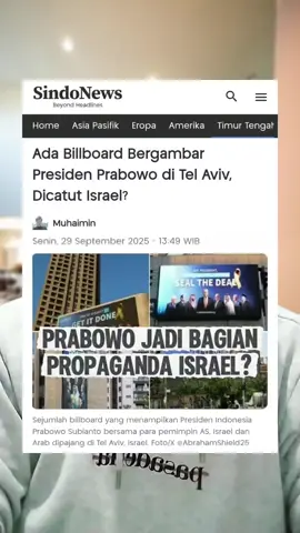 wajah presiden Prabowo di pajang di Billboard #EmClimaUltraLeve 