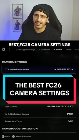 The BEST FC26 Camera Settings 🎥 #fc26 #ultimateteam #gameplay #camerasettings #eafc 