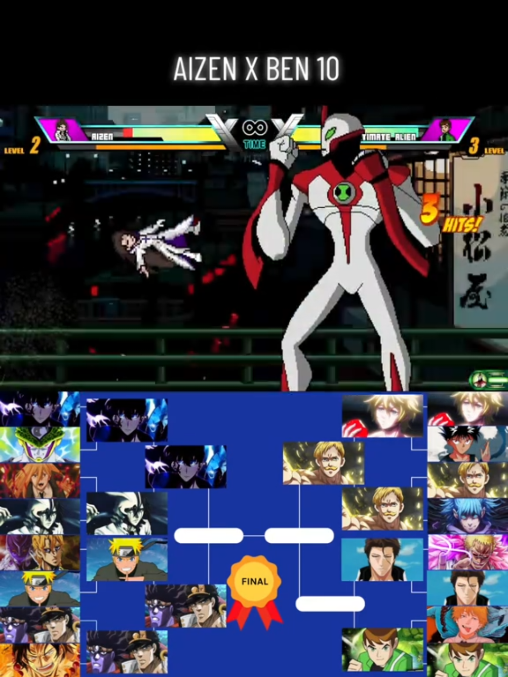 Aizen X Ben 10 Game: Jump Force Mugen V14  #bleach #ben10  #jumpforcemugen 