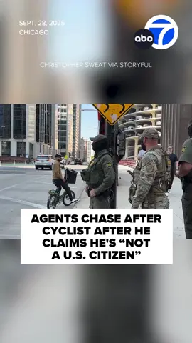A group of United States #BorderPatrol agents in #Chicago chased after a #cyclist after he taunted them and repeatedly told them that he was “not a U.S. citizen.” #ICE