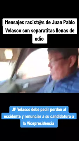 Mensajes rac¡st@s de Juan Pablo Velasco son separatitas llenas de odio 