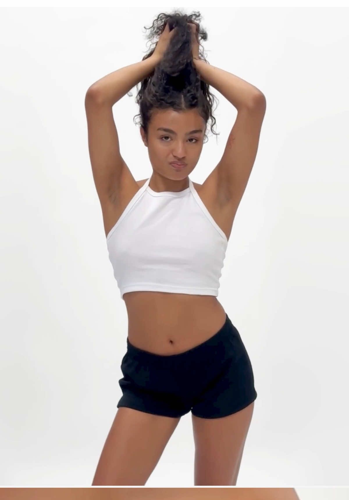 Pro Mesh. That’s Los Angeles. Ama is shown here wearing our PRM330 Pro Mesh Low Rise Short with our 43091 Baby Rib Halter Top. Made in South Central, Los Angeles by experienced workers earning fair wages. #thatslosangeles #losangelesapparel #haltertops #meshshorts #madeinusa 