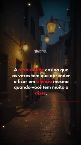 22:19 A maturidade ensina que as vezes tem que aprender a ficar em silêncio mesmo quando você tem muito a dizer. #reflexaododia 