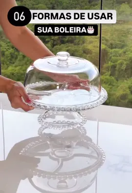 Prato para bolo com pé e tampa de cristal Pearl Wolff 31x25 comentem “EU QUERO” que já mando o link🛍️ #shopee #bolo #sobremesa #viral #cristal 