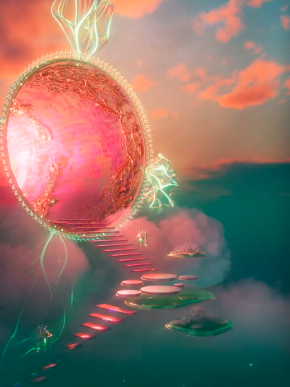 So refreshing to have a machine empower me to create away from my home base and collect some vitamin D. A love letter to my adoration of flowers and portals. This piece was created on the @Lenovo  Yoga Pro 9i Aura Edition, imagined with @Intel Corporation. I explored the Smart Share feature during my concept phase to sync my phone to laptop and collect all my inspiration instantaneously. Link in bio 🤍 #Ad #LenovoAuraEdition #IntelCoreUltra 