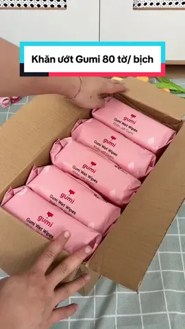 Khăn ướt Gumi 80 tờ/ bịch đang có voucher còn hỗ trợ ship về tận nhà quá rẻ #khanuotgumi #cindythuytichcuc 