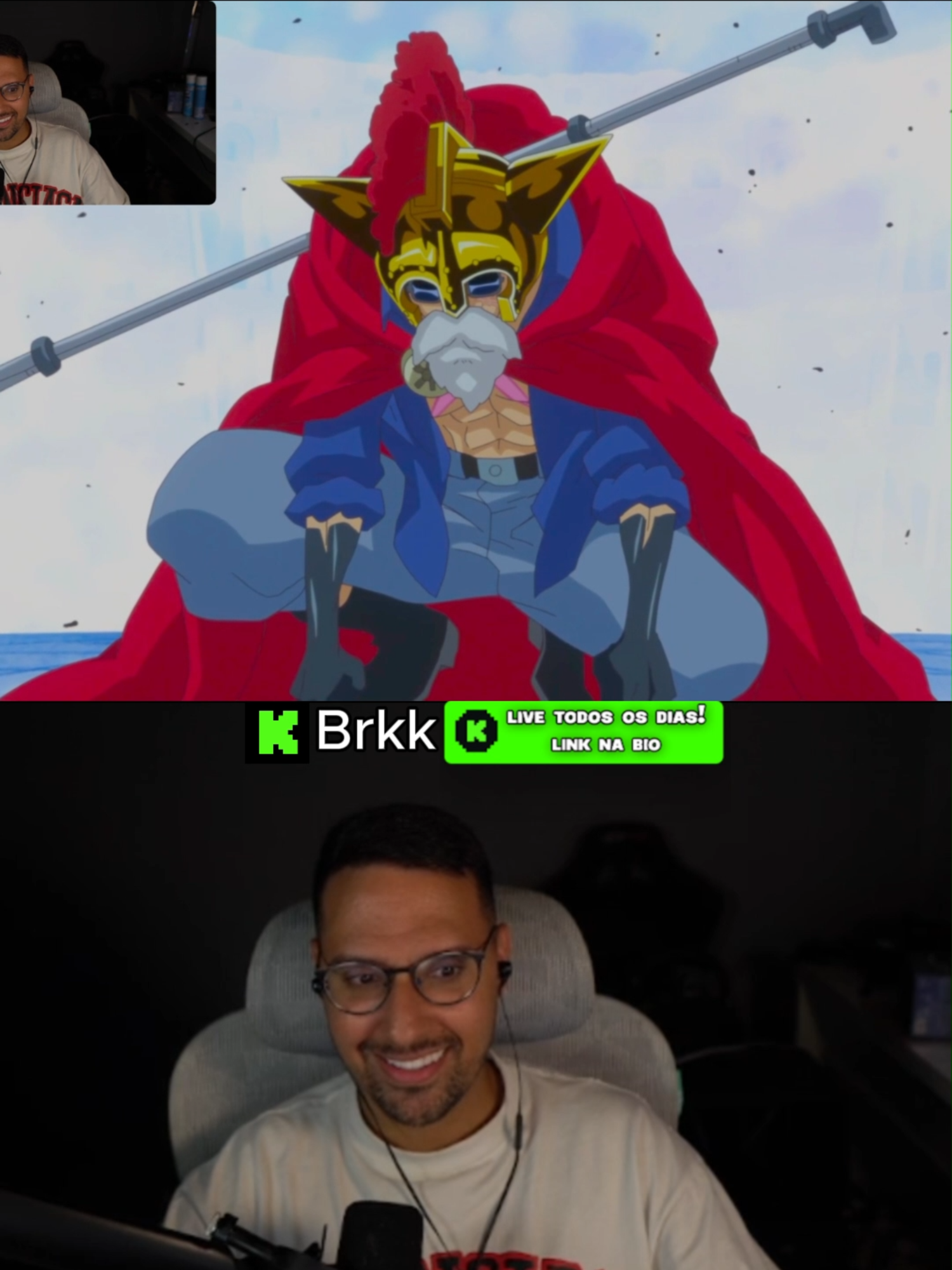 brkk assistindo one piece#brkklive #react #anime #onepiece #luffy #zoro #nami #usopp #robin #sanji #frank #brook #chopper #law #donflamingo