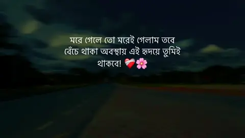 মরে গেলে তো মরেই গেলাম তবে বেঁচে থাকা অবস্থায় এই হৃদয়ে তুমিই থাকবে! ❤️‍🩹🌸 #fypシ #unfreezemyacount #tiktok #status #sayhan_samir_07 