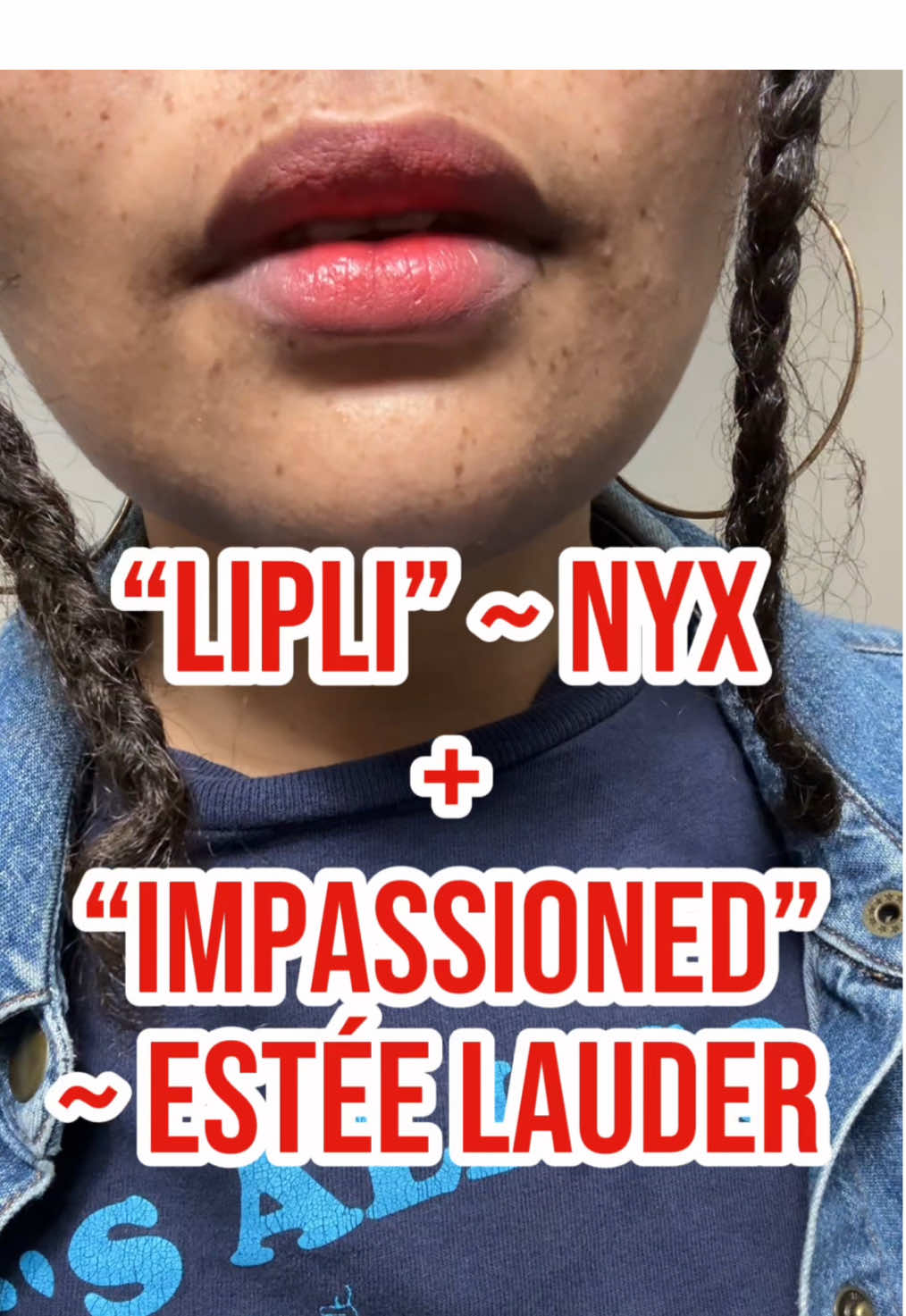 Lipli x Impassioned 💋 what is it giving? Just bitten it ashy? The dry down was so pretty.  #redlips #lipstickandfreckles #freckles 