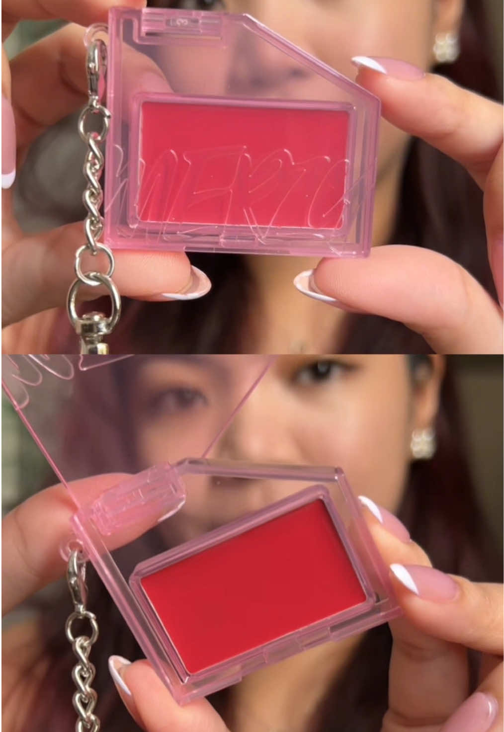 When your makeup becomes an accessory 🤭 @MERZY PH OFFICIAL really ate with this one 🔥 #keychain #BeautyTok #lipandcheektint #blush #NEWMERZY #kbeauty #koreanmakeup #bagcharm 