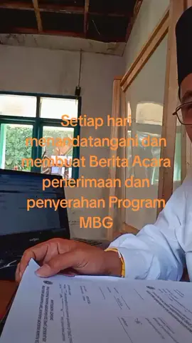 setiap hari mengisi dan menandatangani berita acara penerimaan dan penyerahan  program MBG walau terkadang hanya melihat keseruan anak2 didik sedang menikmati program MBG #mbglovers❤️ #sayanganak #tasikmalaya 