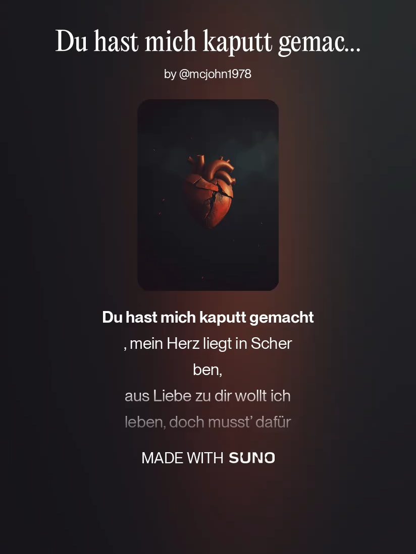 Du hast mich kaputt gemacht