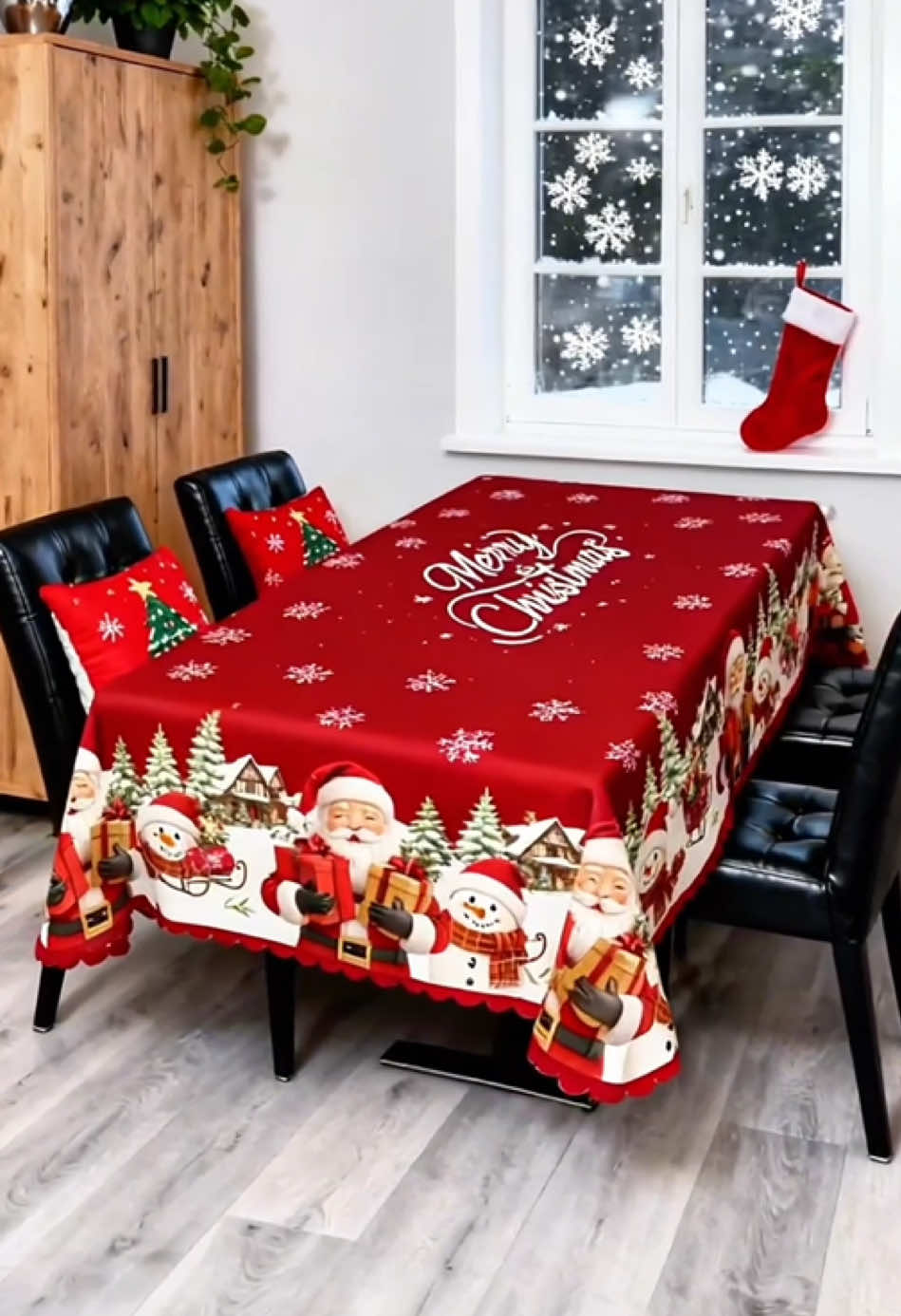 Unwrap the Magic of Christmas, One Table at a Time. #homedecor #christmasdecor #tablecloth #christmas2025 #fyp 