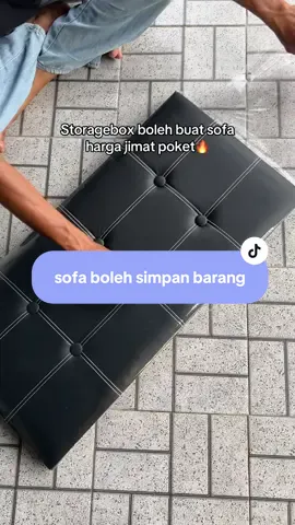sofa untuk simpan barang sambil boleh duduk🤣 #storagebox #storageboxmurah #storageboxsofa #bangkusimpanbarang #sofasimpanbarang 