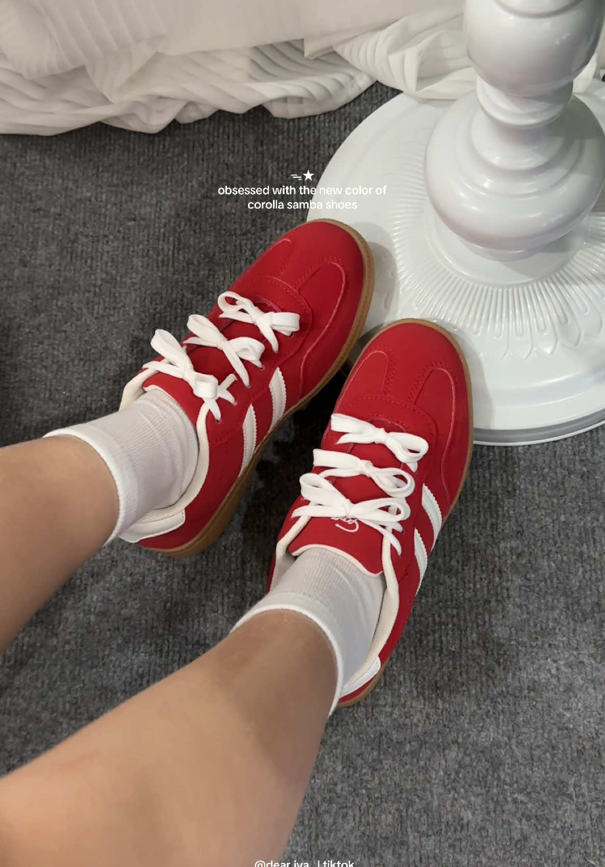 yesss, finally got the new color of corolla samba shoes! so pretty 🥹♥️ #shoes #sneakers #corollashoes #corollasamba #newshoes 