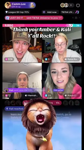 Thank you @🌻Amber Nicole🌻 and @Kali for the amazing support! Yall give these two a follow they are truly amazing people!! #tiktoklive #tiktok #cammfam 
