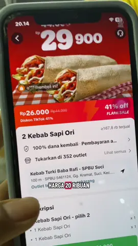 Spill Cara Beli Kebab Baba Rafi Pakai Voucher Tiktok👌🏻Tonton sampai akhir yesss! buruan tag lokasi sekarang😍 📍Semua Oulet Baba Rafi ⏰10.00-22.00 #promomakangajian #babarafipromotiktok #jelajahkuliner #promoseruweeekend #jelajahbegah 