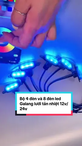 Bộ 4 đèn và 8 đèn led Galang lưới tản nhiệt 12v/24v đèn định vị ban ngày dùng app điều chỉnh màu