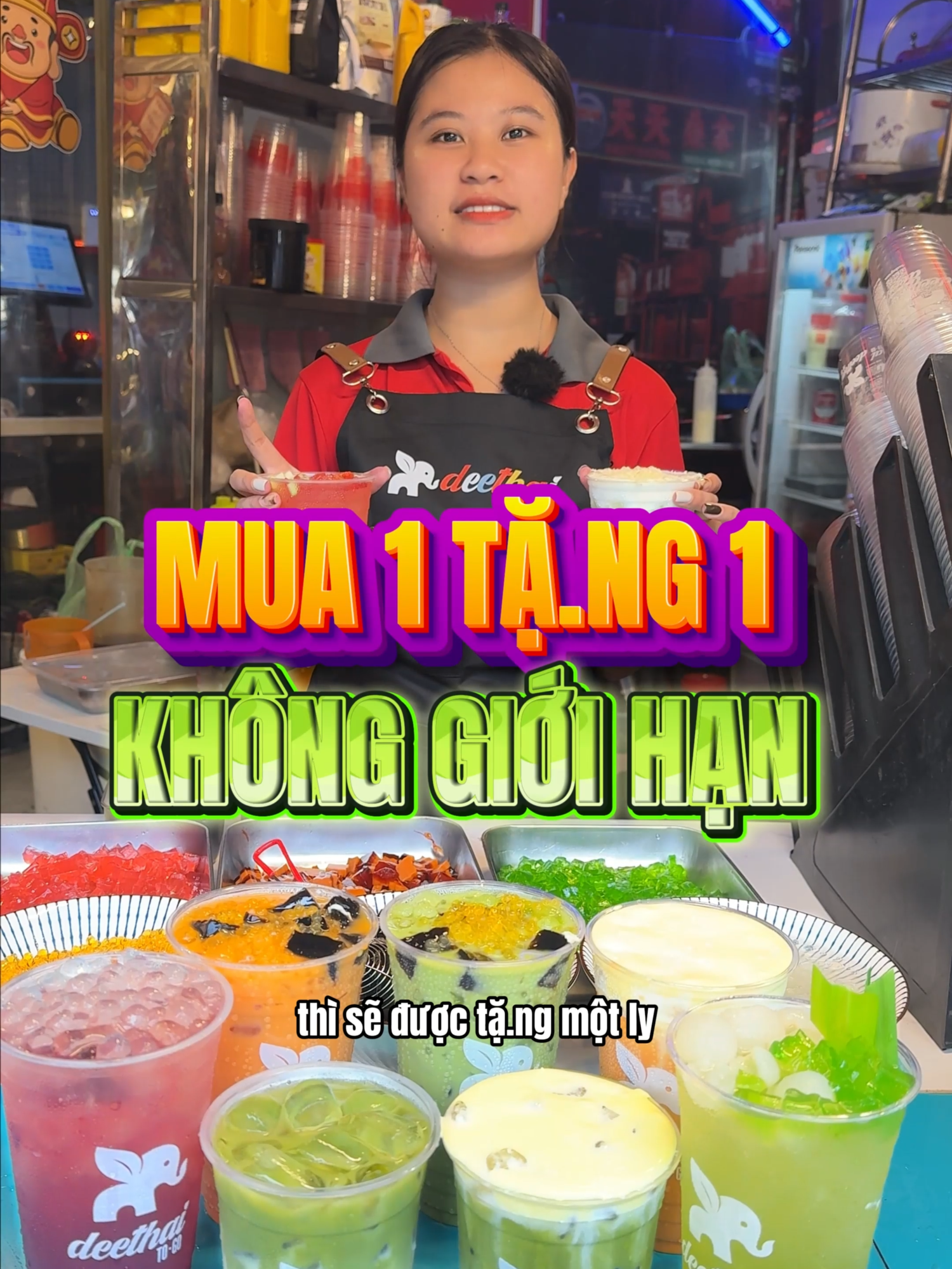Trà Sữa Deethai Mua 1 Tặ.ng 1 Không Giới Hạn Số Lượng #trasuadeethai #giadinhtihi #deethai #trasuathai #tratraicay