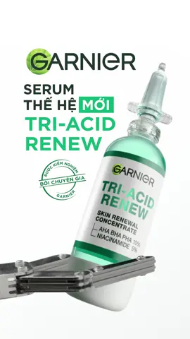 Da trông sáng hơn láng hơn khoẻ hơn, êm ái cả trên da nhạy cảm với Garnier Serum Thế Hệ Mới 15% [PHA,AHA,BHA,NIACINAMIDE]. Thử ngay! #garniervietnam #triacid #serumpeelxanh 