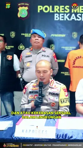 Bener di tangkep, mudah2an 15 thn dan kebiri.. Salut dan Apresiasi Setinggi-tingginya Untuk Polres Metro Bekasi. Terkhusus untuk Bapak Kapolres Polres Metro Bekasi Kombes Pol. Mustofa, S.I.K., M.H. Yang telah mengatensi Kasus Ini dan Bertindak Tegas dengan Menetapkan Terduga Pelaku Sebagai Tersangka dan Telah Melakukan Penahanan kepada Tersangka.  Terima kasih u pengacara ku yg luar biasa bang @jeffrysimatupang_sh  Terimakasih @humaspolresmetrobekasi