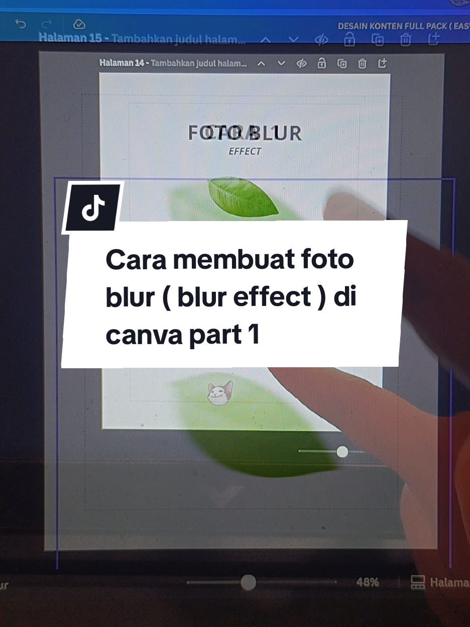 cara membuat effect blur di canva 👊 ✍️ (part 1)  #desaincanva #canvaindonesia #canva #tipscanva #tutorialcanva 