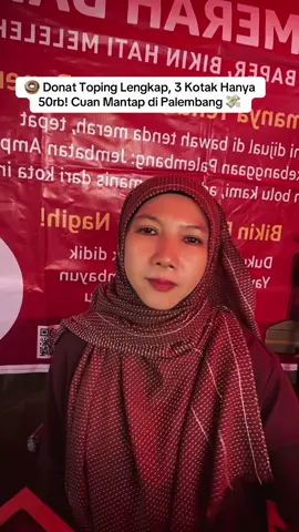 Nggak cuma enak, tapi juga toping lengkap bikin nagih 😍 Oreo, Red Velvet, Matcha, Taro, Strawberry, Cappuccino, Meses Ceres, Keju, Tiramisu! 💰 Harga 50.000 dapat 3 kotak (1 kotak 6 pcs) 🎯 Peluang cuan buat yang mau jual lagi 📍 Hanya di Palembang, stok terbatas! #BoluDonatPalembang #FYPPalembang #CuanManis #TopingLengkap #BoluHits #DonatEnak #SnackHits #PalembangKuliner