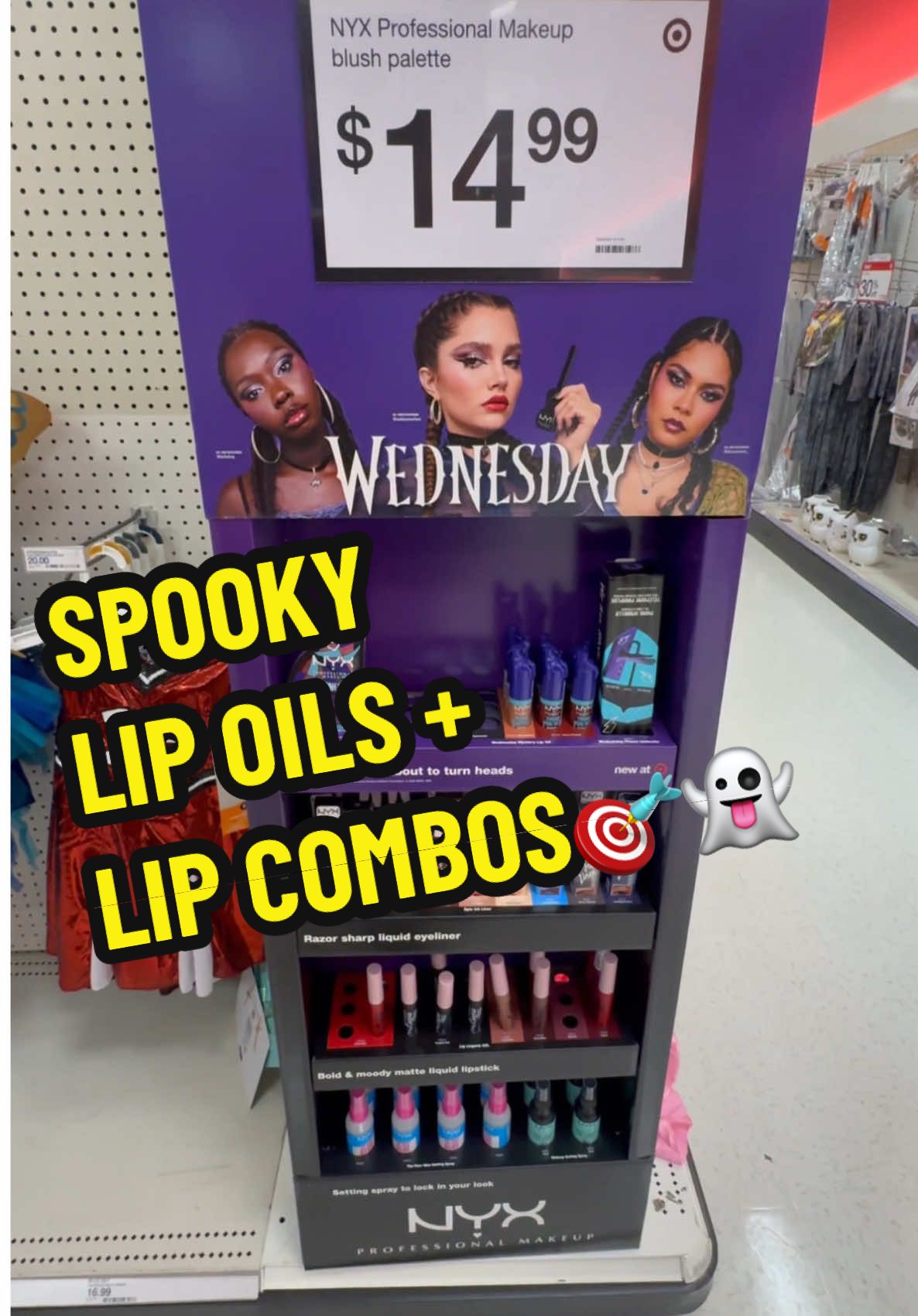 #NYXCosmeticsPartner Bite, glow, or haunt? 👀 The Wednesday Collection Fat Oil Lip Drips are pure dark magic. Which one is yours? @NYX Professional Makeup @target #makeup #beauty #spookyglam #fatoillipdrip