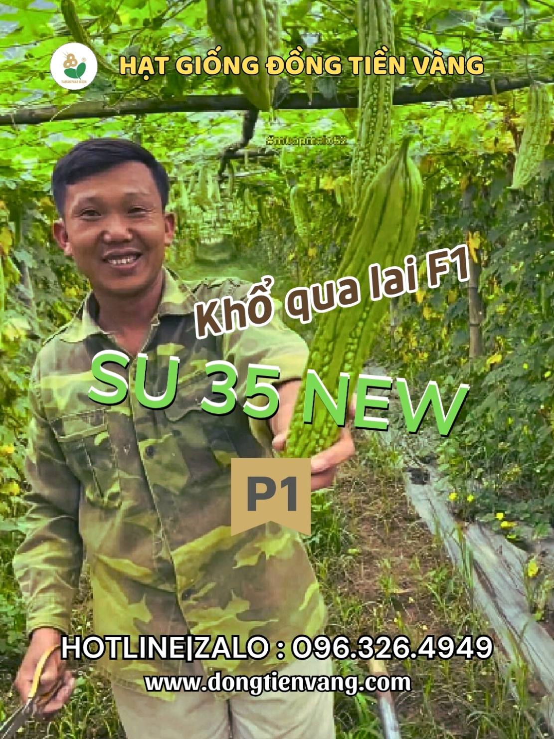 Trả lời @hang.tran0054 dạ, đây là giống khổ qua lai F1 Su 35 New - Hạt Giống Đồng Tiền Vàng, loại này cây sinh trưởng khỏe và kháng bệnh tốt, trái dài 25-27 cm xanh đậm, cứng và bóng ạ! #khoqua #su35new #muopdang  #hatgiong #hatgiongdongtienvang 