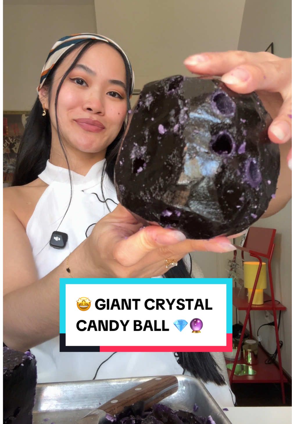 Replying to @@Jacceyyzq GIANT CRYSTAL CANDY BALL GUYSSS 🤩💎🔮 DIY giant crystal candy #DIY #crystalcandy #agar #asmr #crystalball 