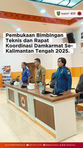 🌟🚒Pemerintah Provinsi Kalimantan Tengah melalui Badan Penanggulangan Bencana dan Pemadam Kebakaran menyelenggarakan Pembukaan Bimbingan Teknis dan Rapat Koordinasi Damkar se-Kalimantan Tengah Tahun 2025. Kegiatan ini dilaksanakan pada Selasa, 30 September 2025 di Aula Kantor BPB-PK Kalteng, sebagai upaya meningkatkan koordinasi, wawasan, serta pengetahuan aparatur pemadam kebakaran dalam penanggulangan bencana kebakaran dan penyelamatan.