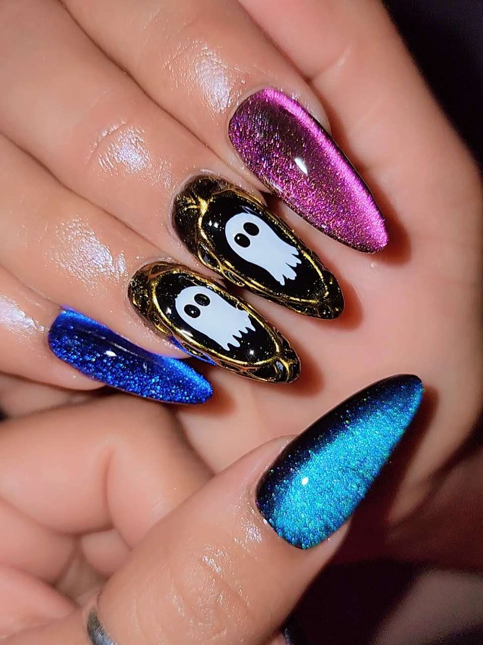 No se ustedes, pero aquí ya andamos muy temáticas 😍 Que sería yo sin mis clientas preciosas 🫶👻 #halloweennails #haloween #nails #nailart #nails2025 