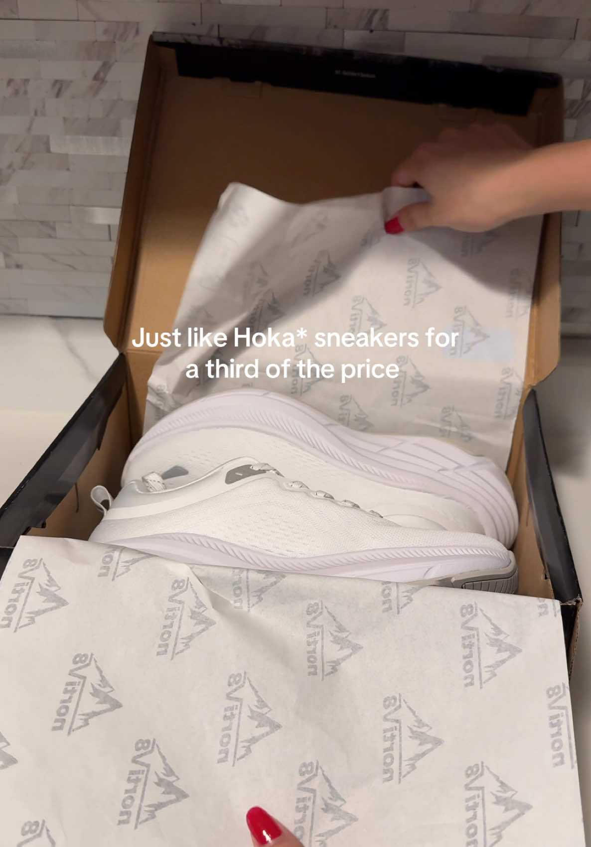 A deal right now! I have both shoes and I love these sm #sneakers #whiteshoes #clinicalshoes #comfortableshoes 