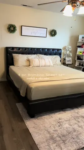 4pc Bamboo sheet set from @Lux Decor Collection These sheets fit perfectly ✨ order in the cart above! ⬆️  . . #luxdecorcollection #bamboosheets #sheetset #roomdecor #tiktokshoprestock 